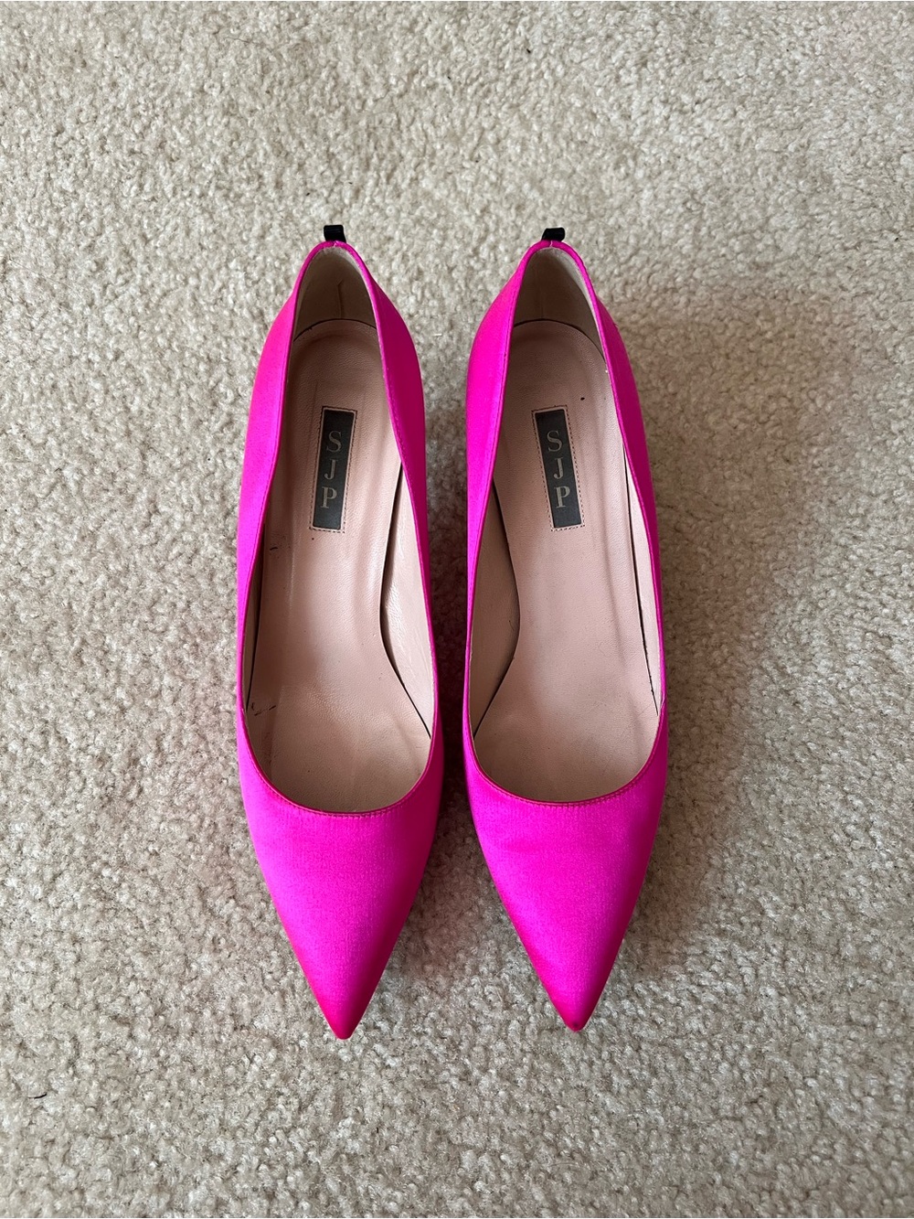 SJP by Sarah Jessica Parker Hot Pink Pointed-Toe Pumps